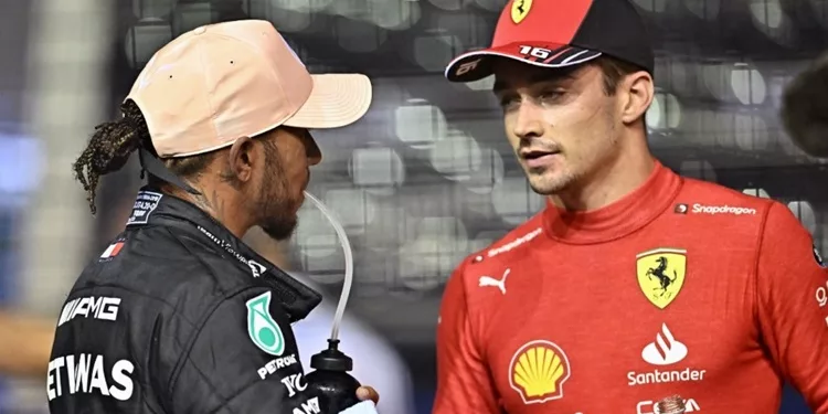 Lewis Hamilton e Charles Leclerc