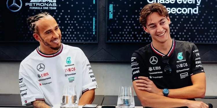 Lewis Hamiton e George Russell - Mercedes AMG Petronas F1 Team - Gp Australia 2024