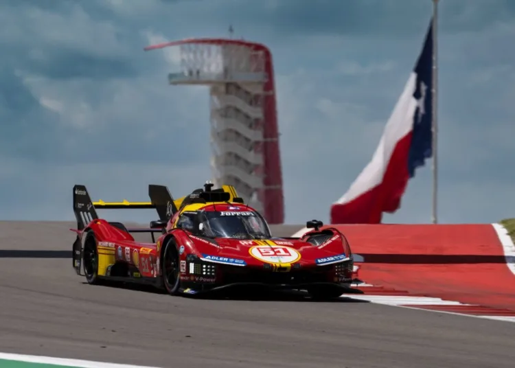 La Ferrari 499p in azione al Circuit of the Americas per la Lone Star Le Mans