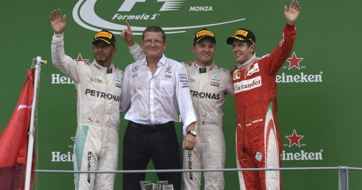 Il podio del Gp d'Italia 2016