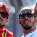 Hamilton - Leclerc in Ferrari.