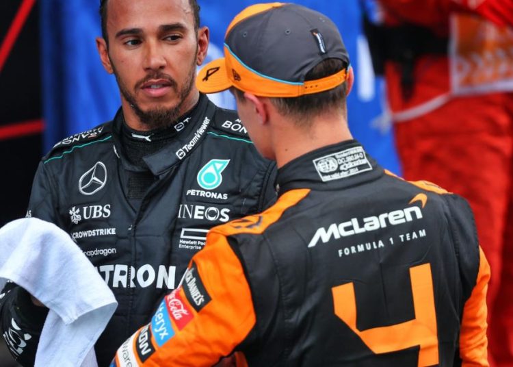 Lewis Hamilton e Lando Norris