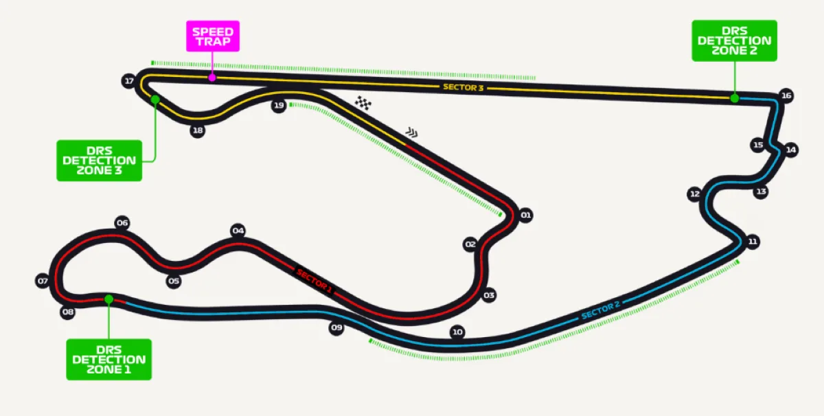 Il layout del circuito degli Usa sede del Gran Premio di Miami