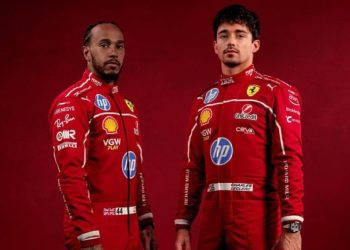 Lewis Hamilton e Charles Leclerc compagni di squadra in Ferrari