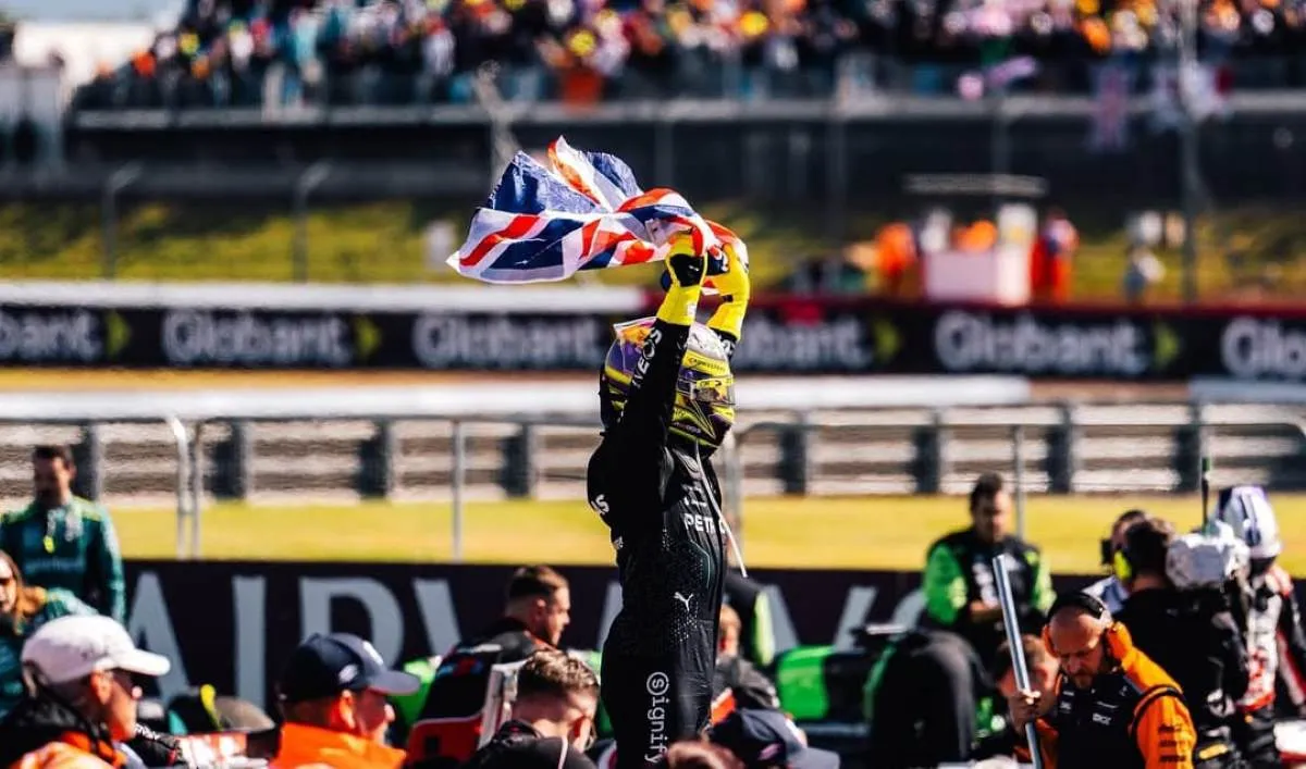 Lewis Hamilton nella sua ultima vittoria a Silverstone