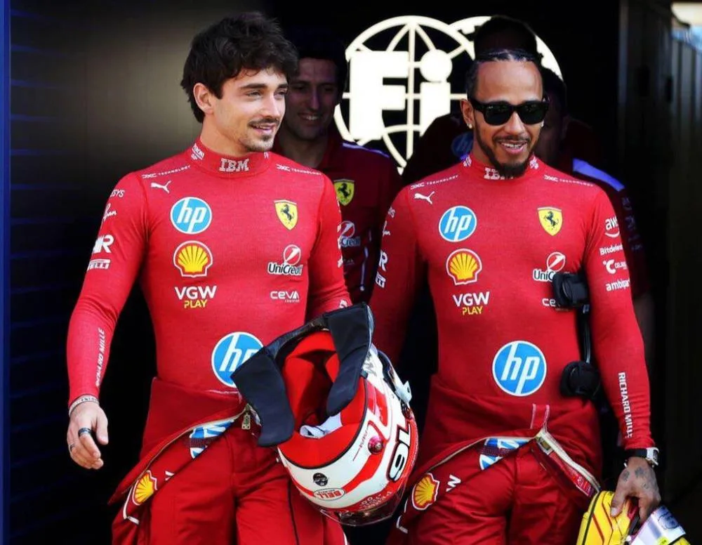 Charles Leclerc e Lewis Hamilton