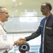 Incontro tra Stefano Domenicali CEO di F1 e Paul Kagame, Presidente del Ruanda