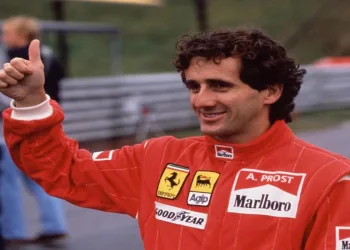 Alain Prost in Ferrari