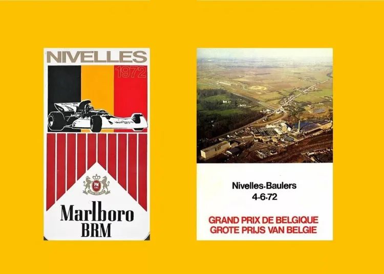 Locandina del primo dei due Gran Premi del Belgio, tenutosi a Nivelles, il 4 giugno 1972