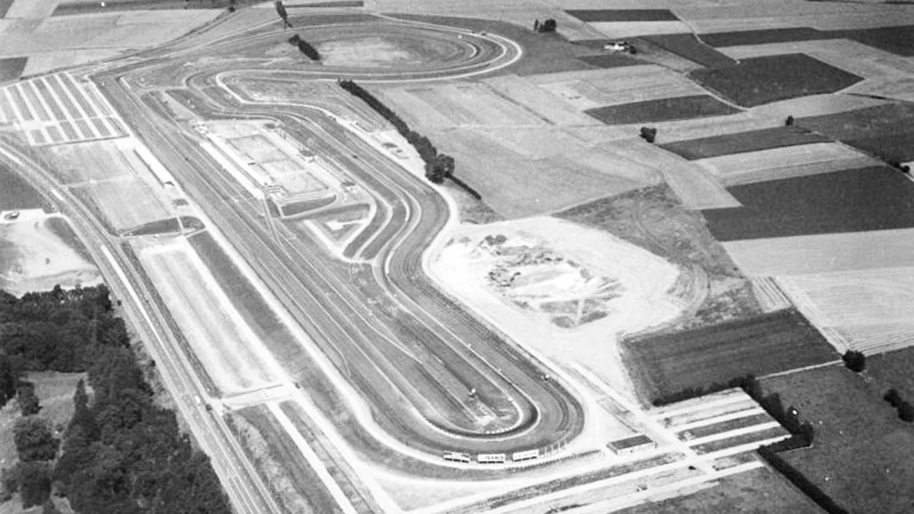 Visuale dall'alto del tracciato di Nivelles