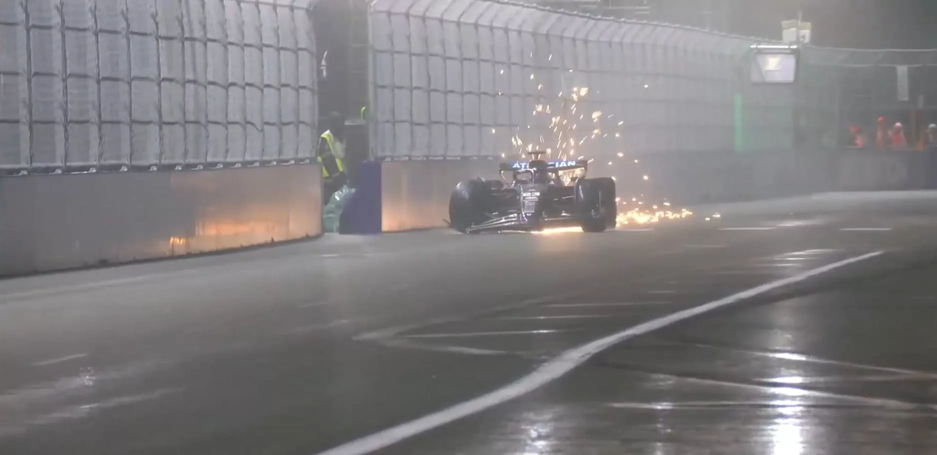 Albon incidente a Las vegas 2025