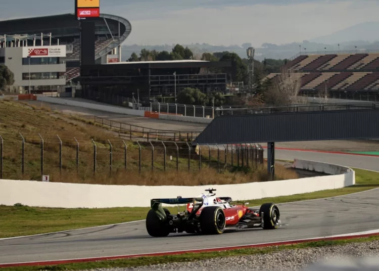 La SF26 in azione durante i test